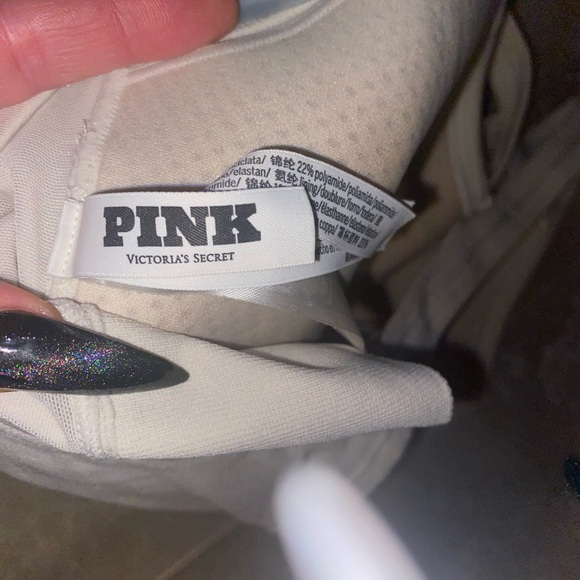 PINK Women’s Cream Sports Bra - Picture 4 of 6